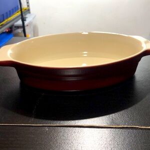 Good Cook red stoneware serving dish